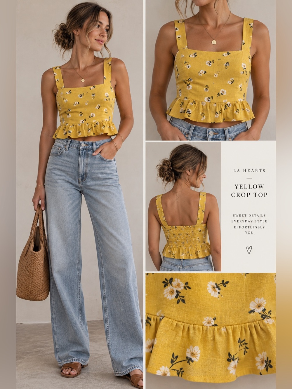 Yellow Crop Top